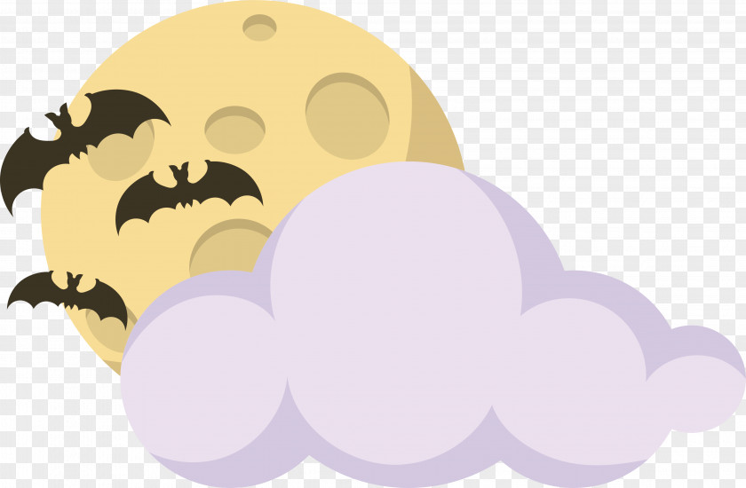 Halloween Night Bat Clip Art PNG