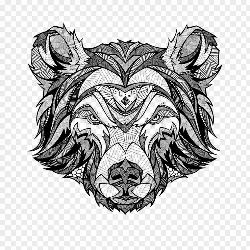 Lion Bear Wall Decal PNG