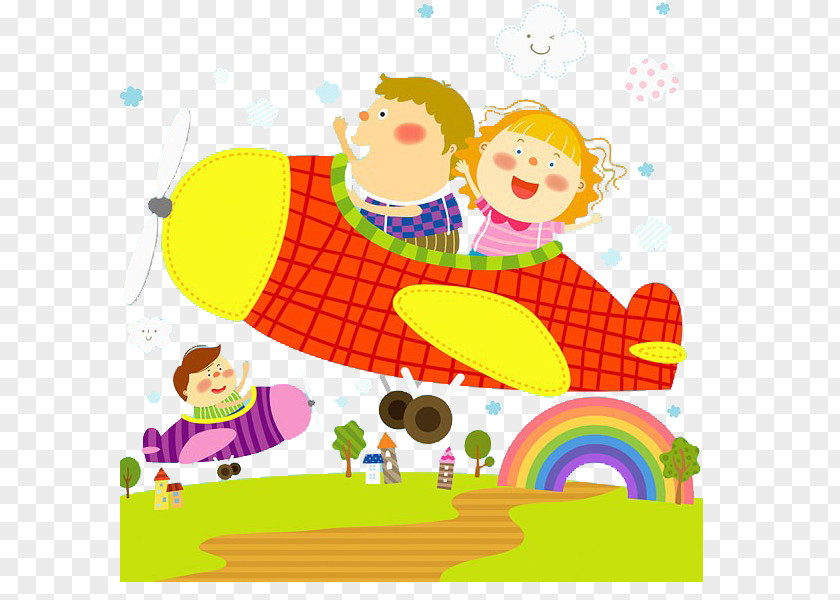 The Child Is Playing Plane Airplane Aircraft Clip Art PNG