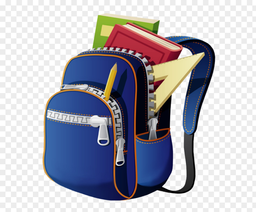 Blue Book Student Backpack School Clip Art PNG
