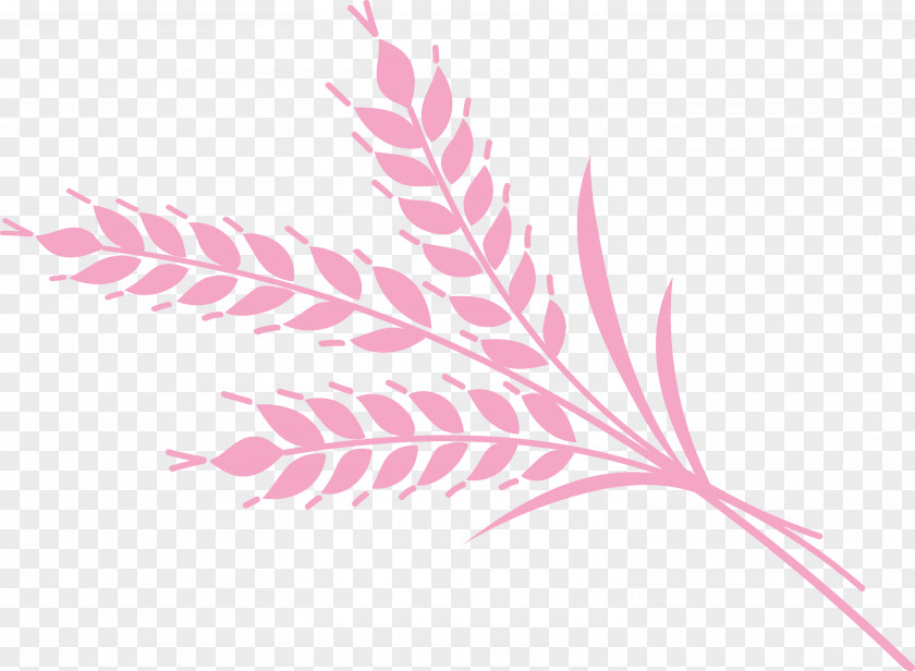 Grasses Leaf M-tree Pink M Font PNG