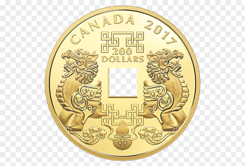 Good Luck Charm Canada Gold Coin Silver PNG