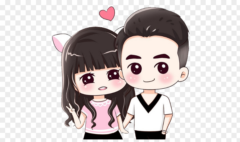 Cute Cartoon Couple Portrait Material Significant Other Q-version PNG