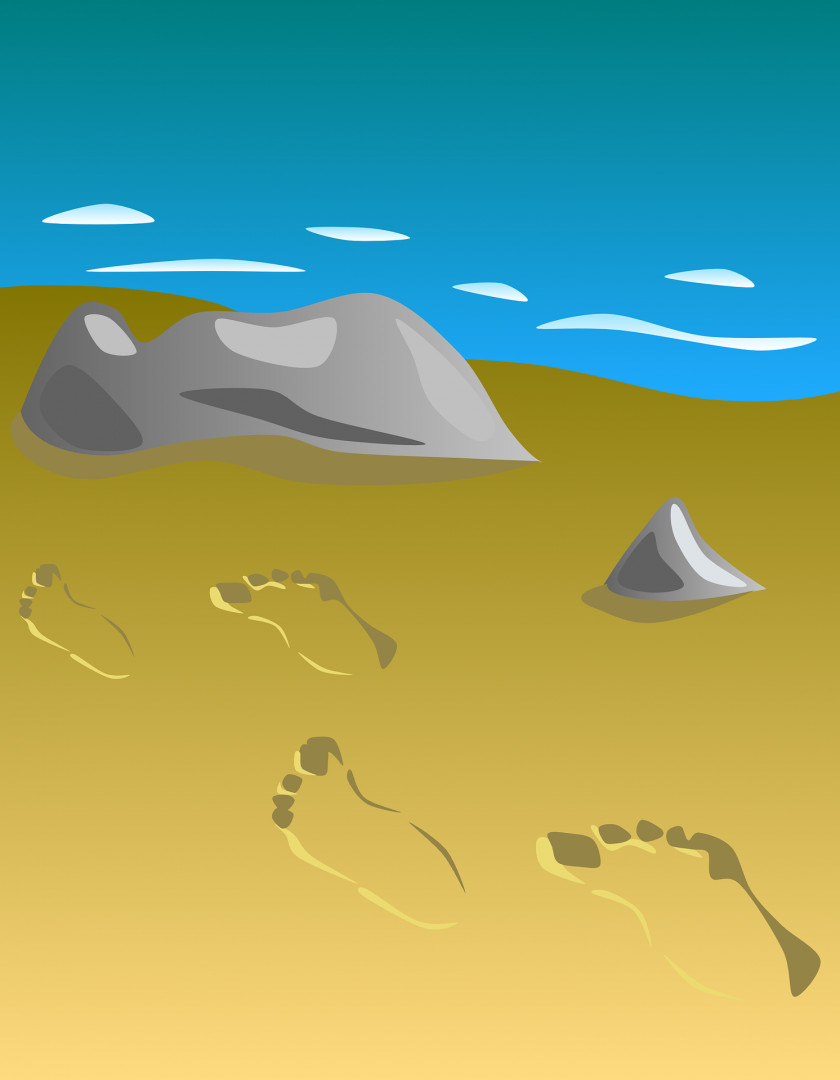 Sand Footprints Clip Art PNG