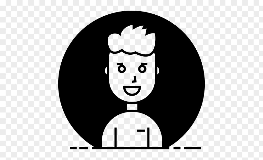 Smile Head White Black Face Facial Expression Cartoon PNG