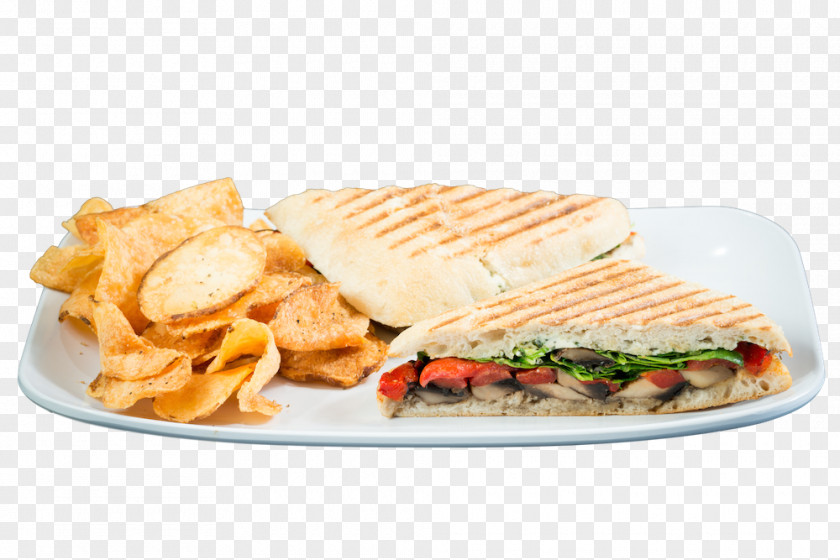 Smoked Sliced Pork Breakfast Sandwich Panini Toast Fast Food Ciabatta PNG