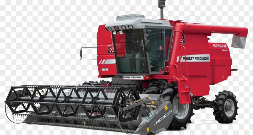 Tractor Reaper Machine Combine Harvester Massey Ferguson PNG