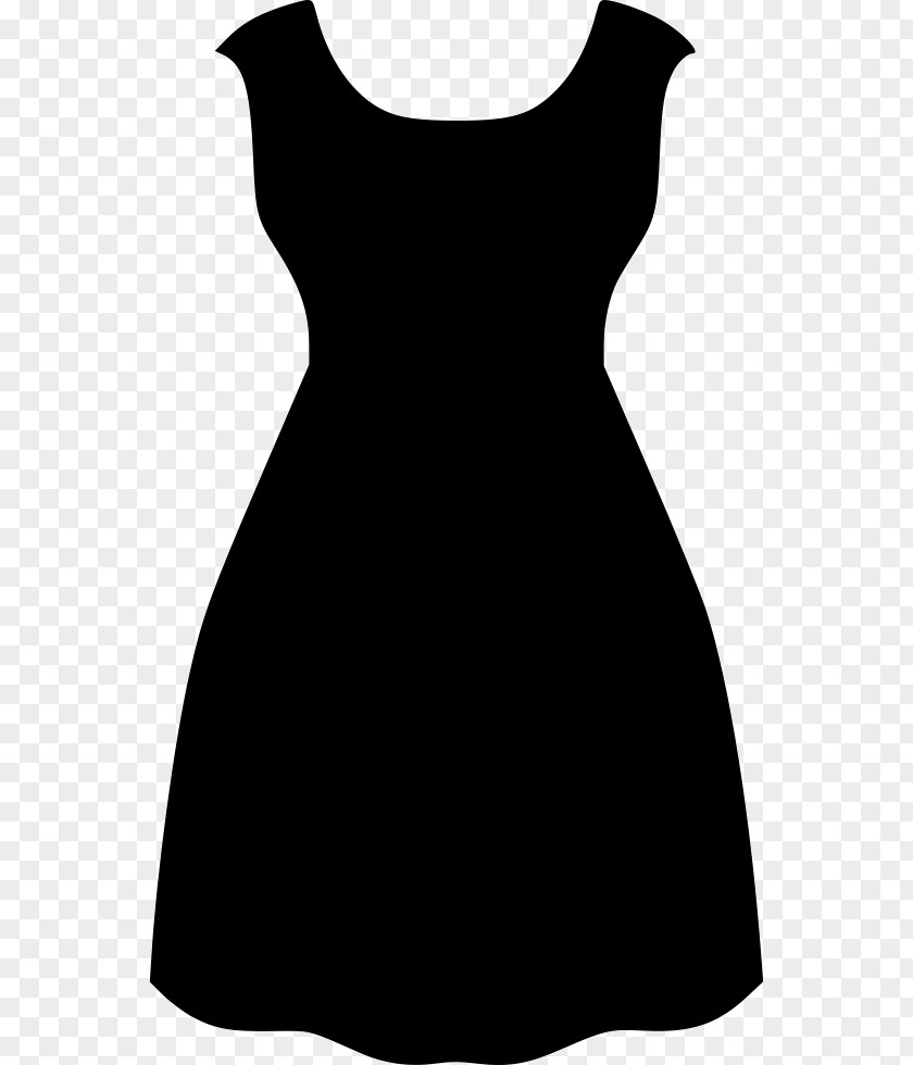 Dress Little Black Sleeve Neck Clip Art PNG