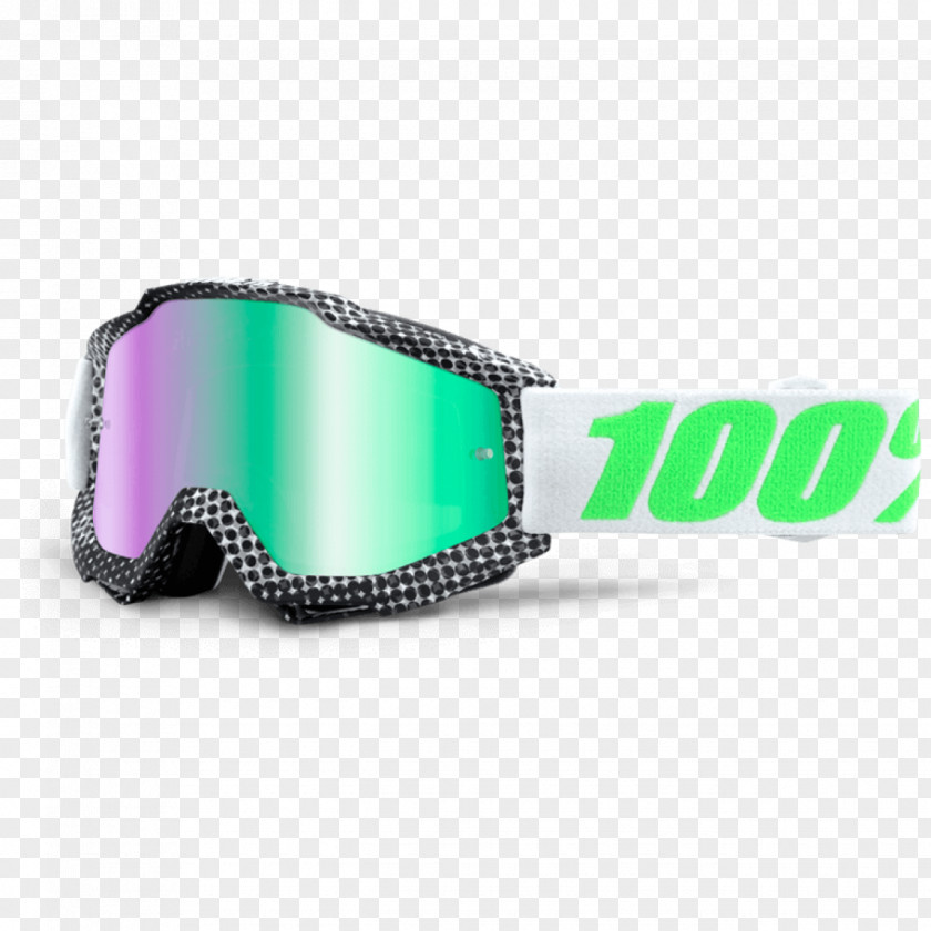 Mirror Lens Goggles Motorcycle Green PNG