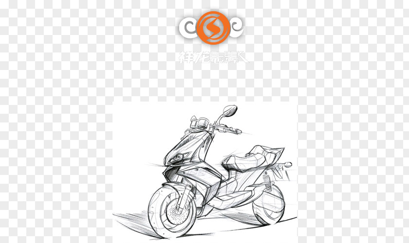 Motorcycle Scooter Car Automotive Design Sketch PNG