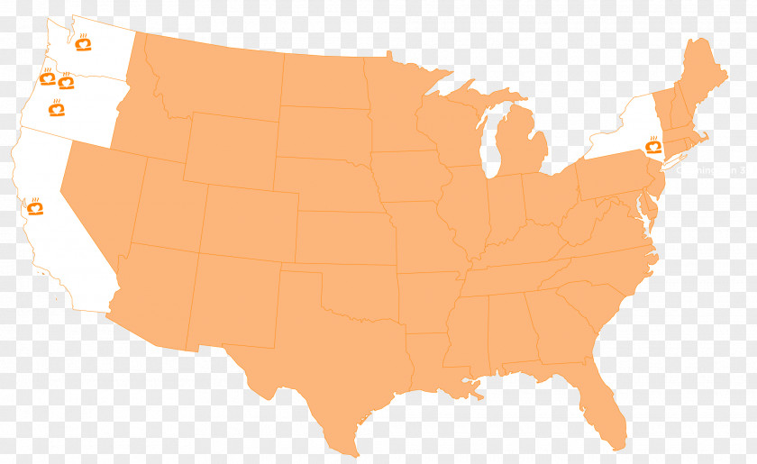 United States World Map Blank PNG