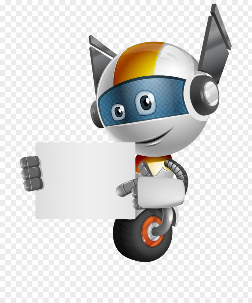 Vector Robot Border Cartoon Icon PNG