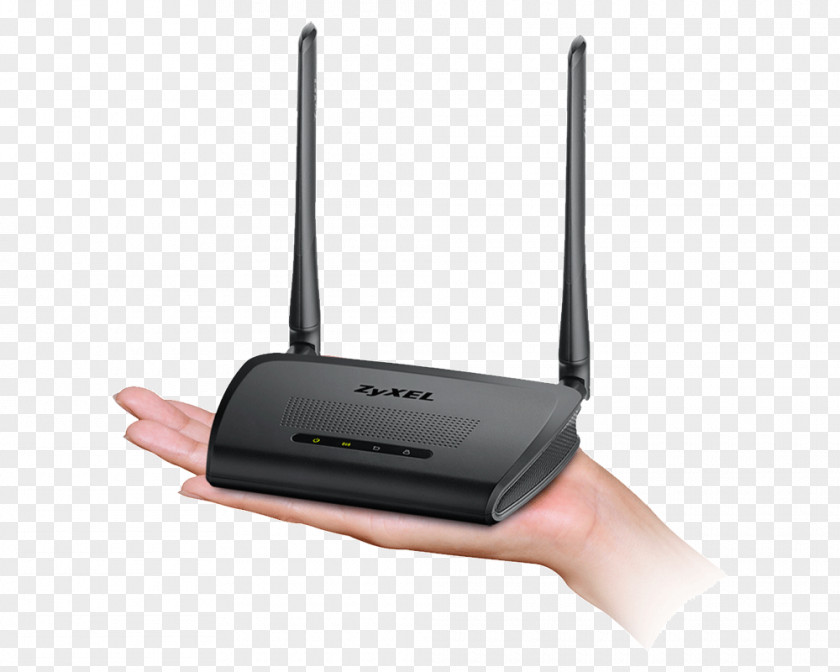 Wireless Access Points Router ZyXEL N300 300Mbit/s Black Netzwerk PNG