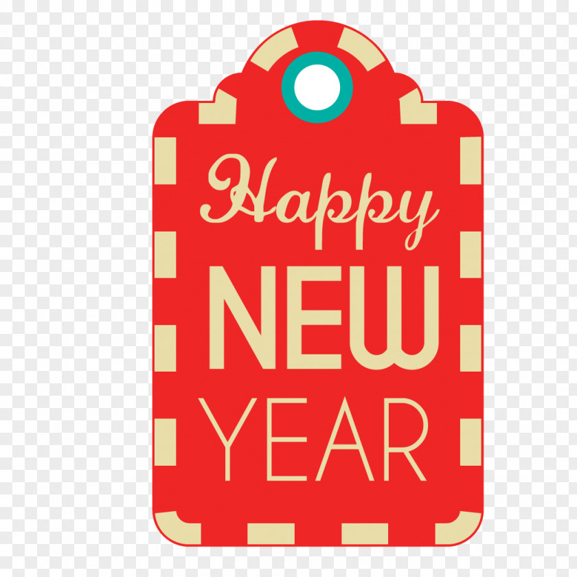 Happy New Year Festive Tag Vector Years Day Christmas Label PNG
