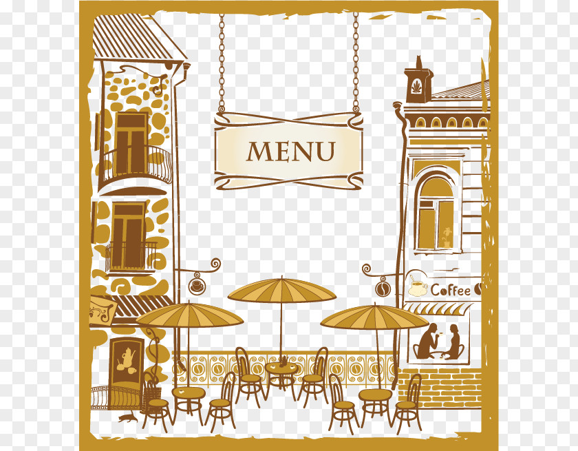 Restaurant Menu Cover Design Material Cafe Cartoon PNG