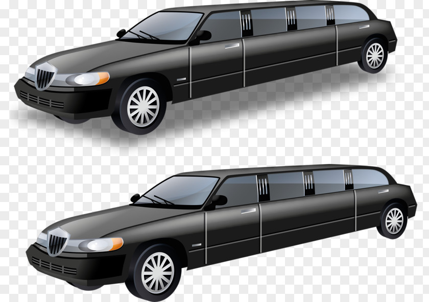 Extended Lincoln Car Limousine Clip Art PNG