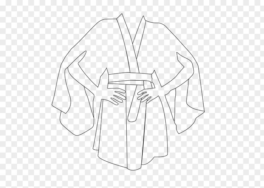 Kimono Pattern Line Art Sleeve /m/02csf Drawing PNG