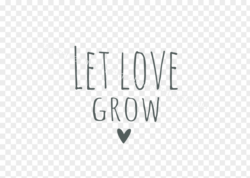 Let Love Grow Rubber Stamp Natural Engraving PNG