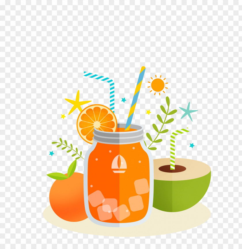 The Juice Of Bottle Orange Drink PNG