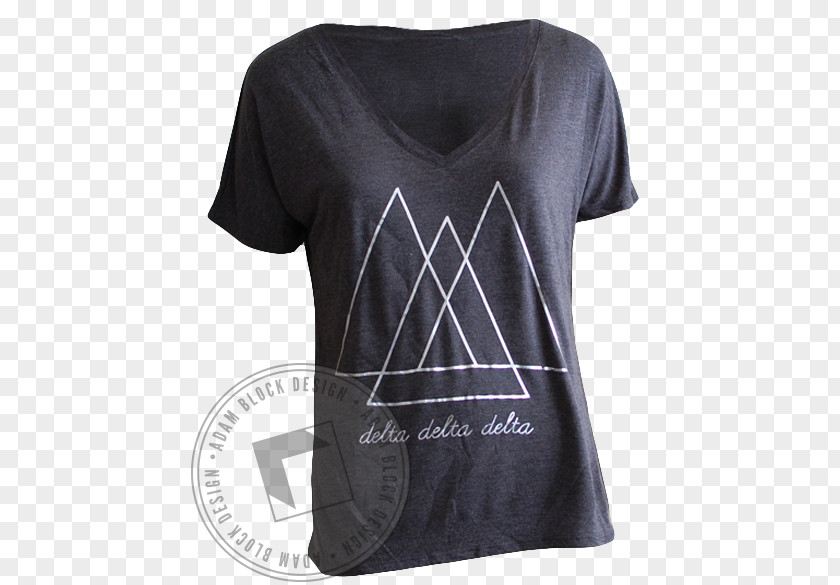 Triangle Blocks T-shirt Neck Font Product Black M PNG
