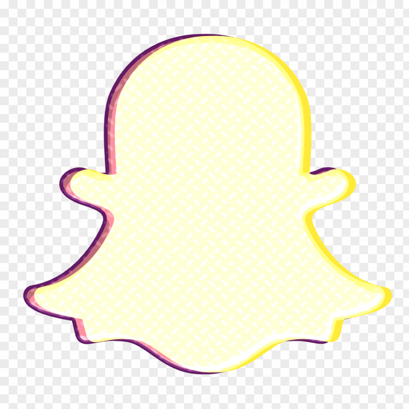 Yellow Social Media Icon Logo Snapchat PNG