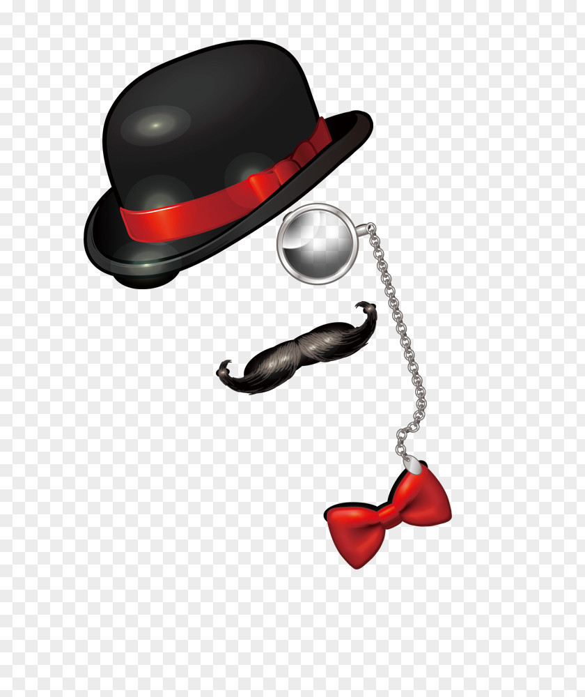 Bow Tie Glasses Beard Hat PNG
