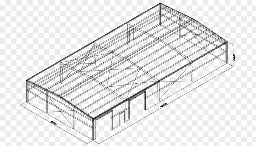 Building Structure Steel Truss Cable Tray PNG