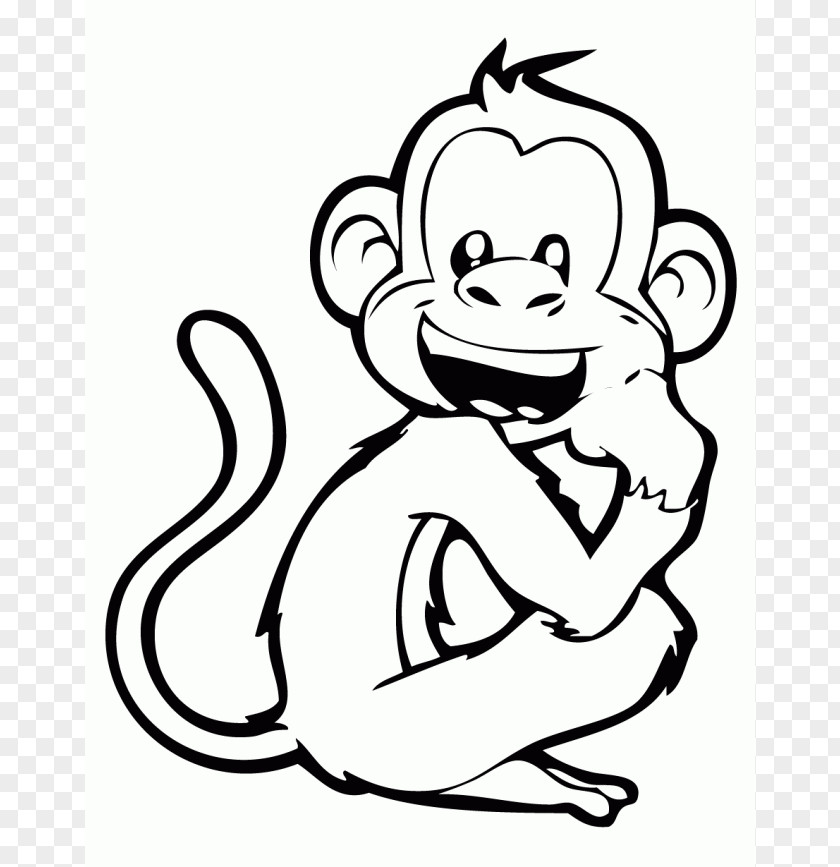 Monkey Coloring Book Child PNG book , Cartoon s Of Monkeys For Kids clipart PNG