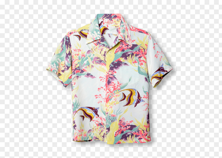 Surfers Paradise Blouse Sleeve Collar Button Pink M PNG