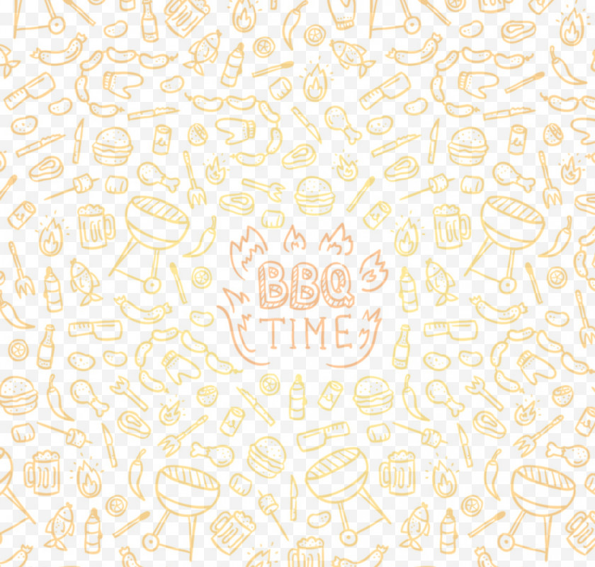 Barbecue Picture Element Textile Pattern PNG