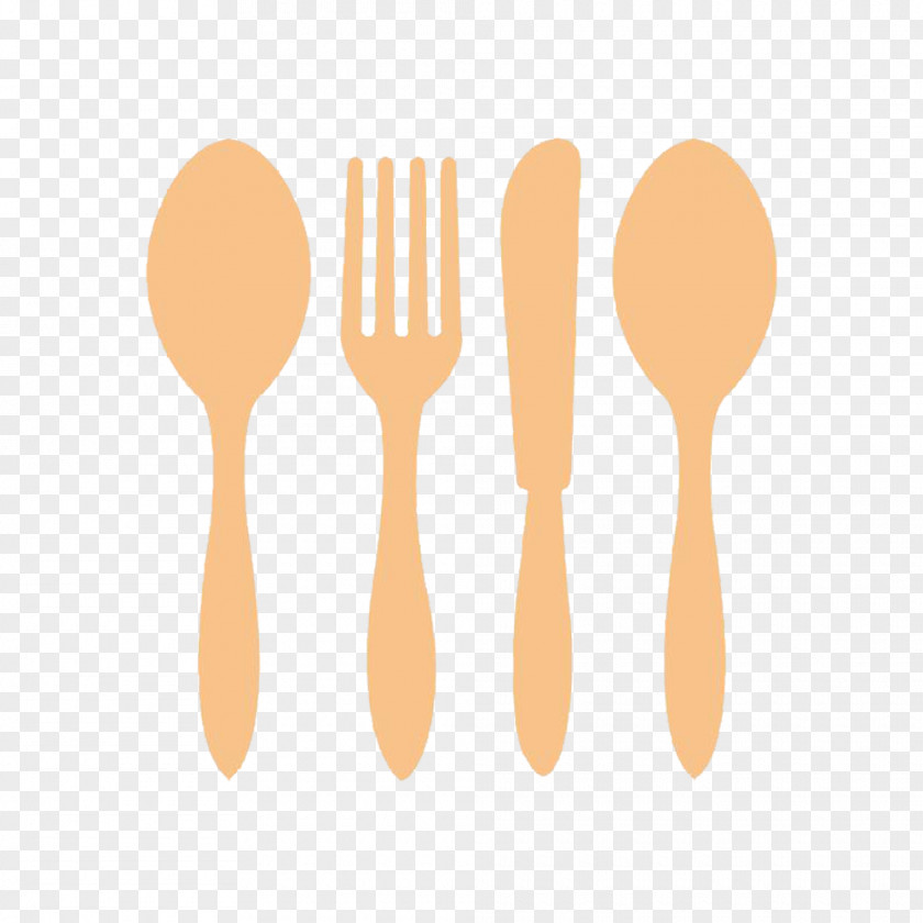 FIG Cutlery Knife And Fork Spoon Wooden PNG