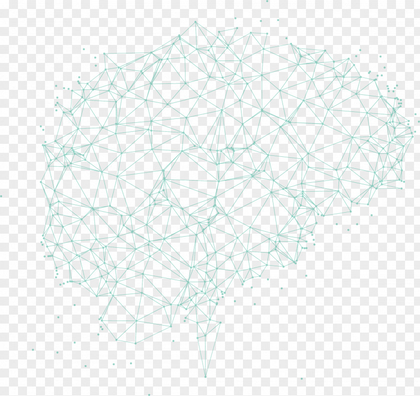 Scientific Human Brain Lines Purple Angle Pattern PNG