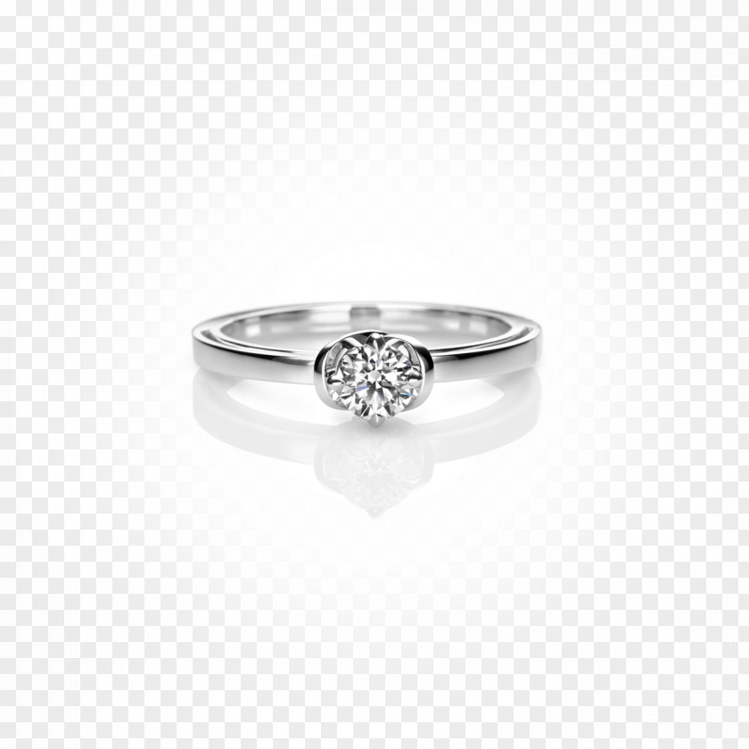 Solitaire Ring Wedding Silver Body Jewellery PNG