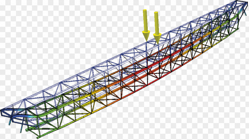Truss Bridge Designs Structure Finite Element Method Analysis PNG