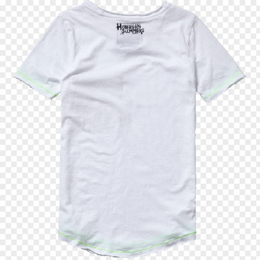 White Short Sleeves Long-sleeved T-shirt Collar PNG