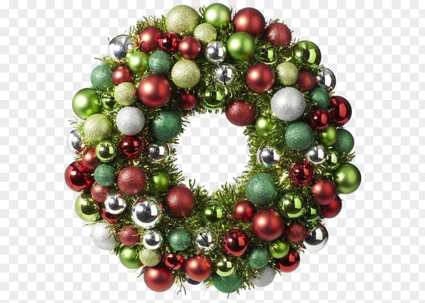 Christmas Ornament Bead Wreath PNG