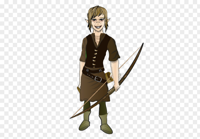 Dark Elf Assassin Costume Design Illustration Weapon Spear PNG