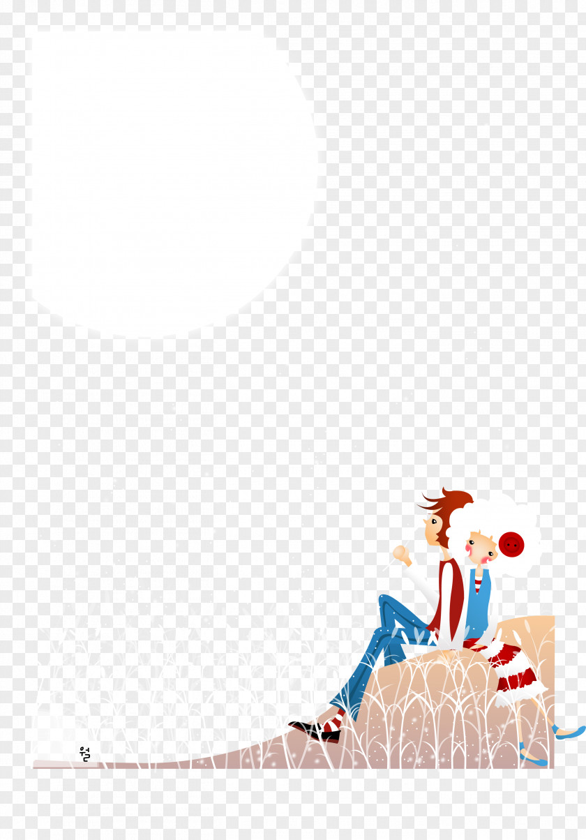 Vector Cartoon Couple Back To Drawing Illustration PNG