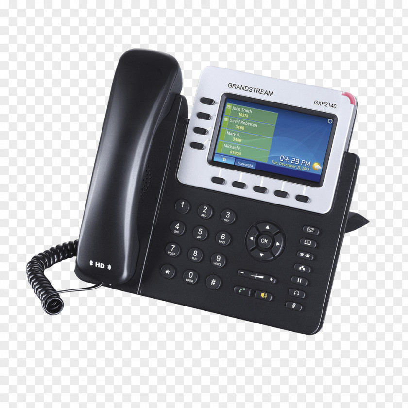 Grandstream Networks VoIP Phone GXP2140 Telephone Voice Over IP PNG