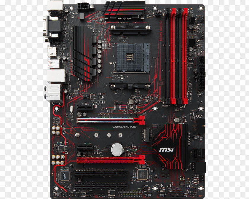 Computer Socket AM4 ATX MSI GAMING PLUS Motherboard Micro-Star International PNG