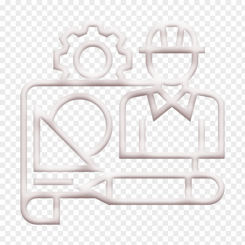 Engineer Icon Architecture Blueprint PNG