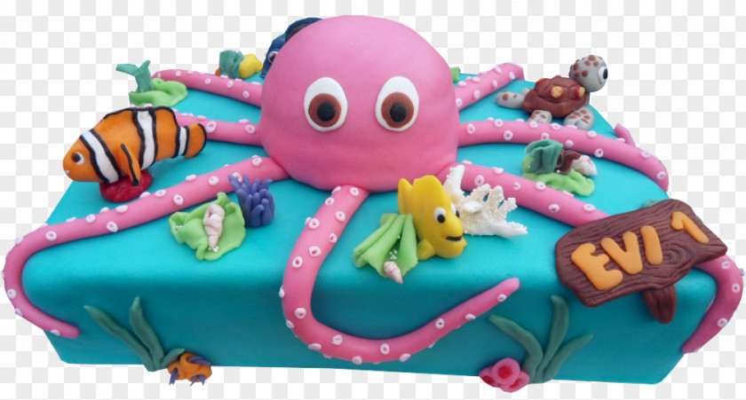 Cake Birthday Torte Decorating Octopus PNG