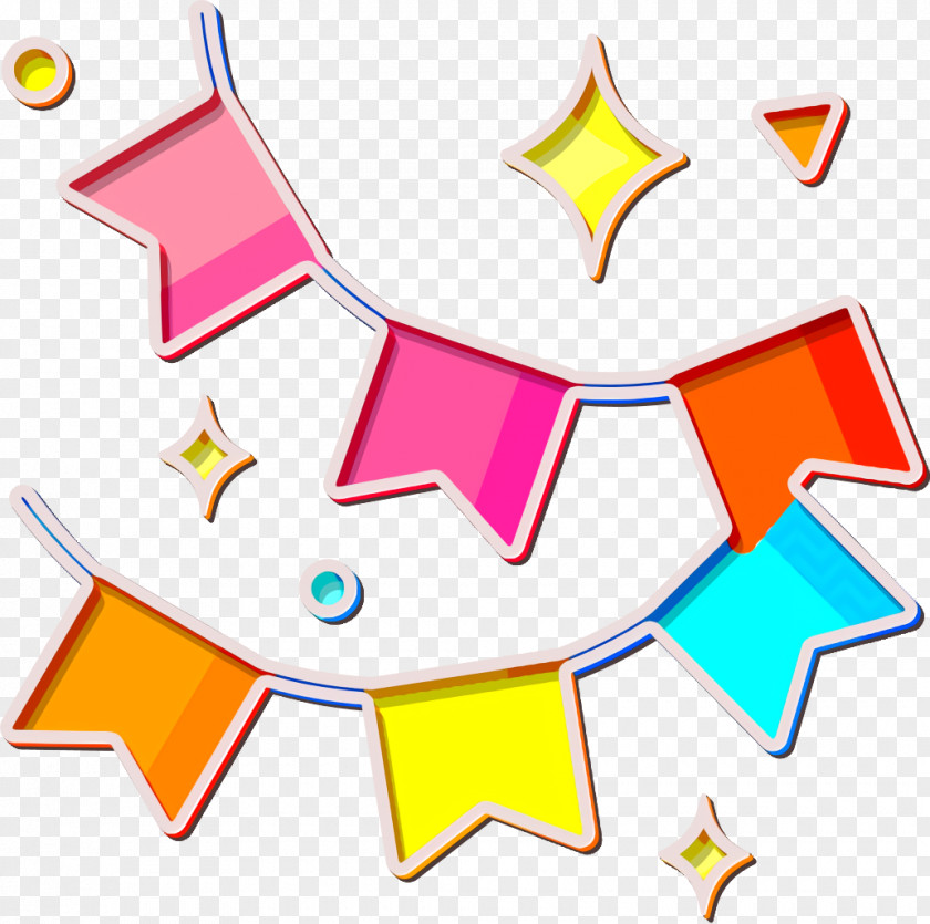 Party  Celebration Icon Flags Garland PNG
