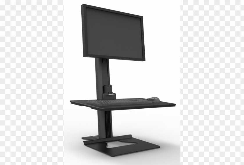 Laptop Computer Keyboard Sit-stand Desk Monitors Workstation PNG