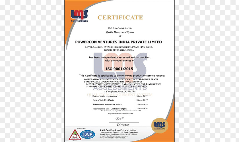 Powercon ISO 9000 Limited Company Industry Information PNG