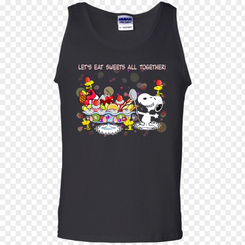 Snoopy Eat T-shirt Hoodie Top Sleeveless Shirt PNG