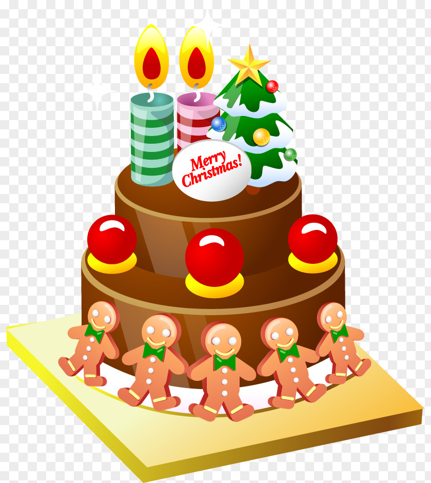 Vector Cartoon Cake Christmas Birthday Cupcake Clip Art PNG