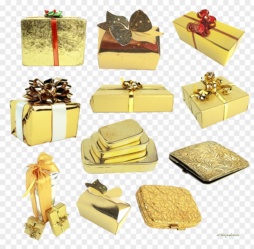 Yellow Present Gift Wrapping PNG