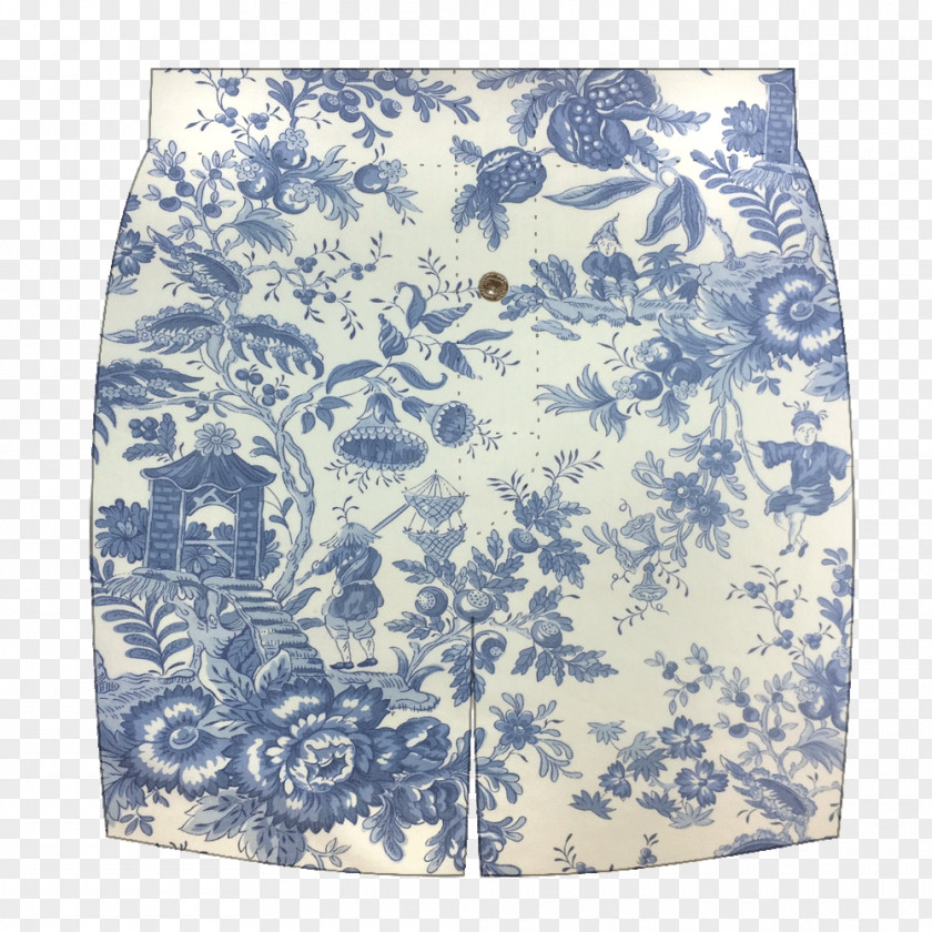 Kunming Textile Skirt Blue And White Pottery Porcelain Pattern PNG