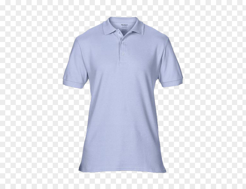 Light Blue Shirt T-shirt Polo Gildan Activewear Piqué PNG